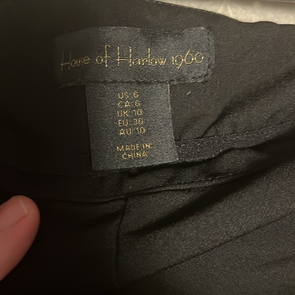 House Of Harlow 1960 Black Slit Pants size 6 - Picture 8 of 13